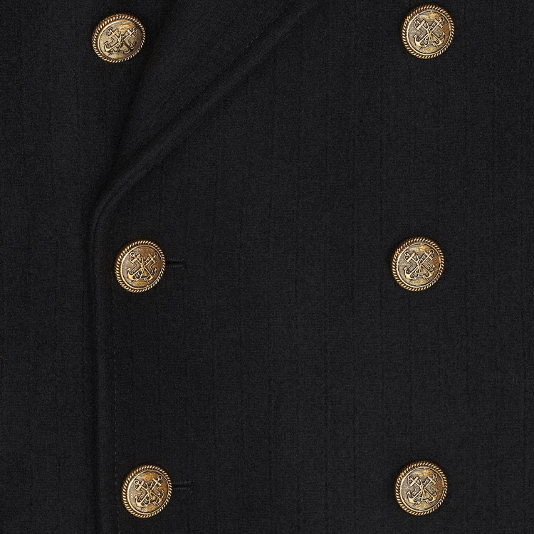 Details for SAINT LAURENT FW22  Double-Breasted Peacoat Black. 701144Y2F621000