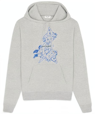 SAINT LAURENT FW22 Grey Printed Pattern Hooded Pullover Hoodie. 708469Y37BI1445 Buy SAINT LAURENT FW22 Grey Printed Pattern Hooded Pullover Hoodie. 708469Y37BI1445