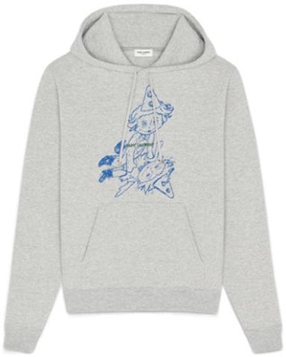 SAINT LAURENT FW22 Grey Printed Pattern Hooded Pullover Hoodie. 708469Y37BI1445 Order SAINT LAURENT FW22 Grey Printed Pattern Hooded Pullover Hoodie. 708469Y37BI1445