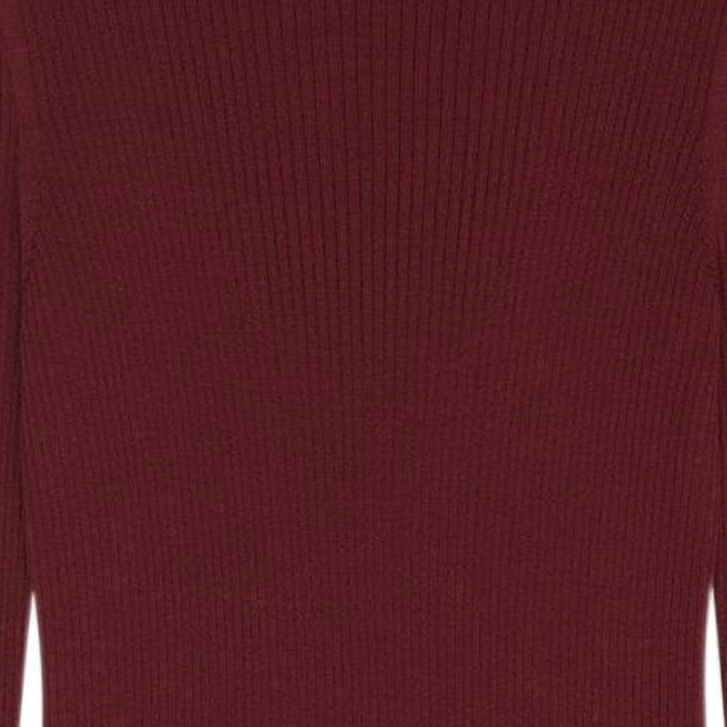 Cheap SAINT LAURENT FW22  Red Ribbed Crewneck Knit Sweater 710734YAPK26001