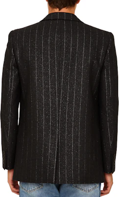 サンローラン FW22 ストライプ シングルボタン Vネック ブレザーダークグレー 705935Y1F108105 Purchase サンローラン FW22 ストライプ シングルボタン Vネック ブレザーダークグレー 705935Y1F108105