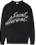Buy SAINT LAURENT FW22 Suéter Negro Jacquard con Letras Crewneck. 712176Y75SQ1095