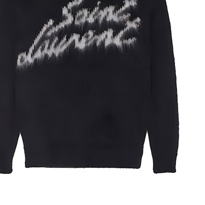 SAINT LAURENT FW22 Suéter Negro Jacquard con Letras Crewneck. 712176Y75SQ1095 Shop SAINT LAURENT FW22 Suéter Negro Jacquard con Letras Crewneck. 712176Y75SQ1095