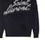 Shop SAINT LAURENT FW22 Suéter Negro Jacquard con Letras Crewneck. 712176Y75SQ1095