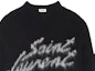 Sizing SAINT LAURENT FW22 Suéter Negro Jacquard con Letras Crewneck. 712176Y75SQ1095
