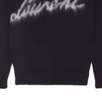 Cheap サンローラン FW22 ブラック ジャカード レター クルーネック セーター. 712176Y75SQ1095