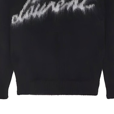 SAINT LAURENT FW22 Suéter Negro Jacquard con Letras Crewneck. 712176Y75SQ1095 Cheap SAINT LAURENT FW22 Suéter Negro Jacquard con Letras Crewneck. 712176Y75SQ1095