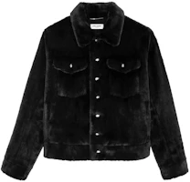 Saint Laurent FW22 Black Single-Breasted Jacket with Lapel Collar 713737Y4F861000 Saint Laurent FW22 Black Single-Breasted Jacket with Lapel Collar 713737Y4F861000