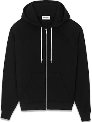 聖羅蘭 FW22 黑色純色拉鍊連帽外套 713458Y36SW1000 Buy 聖羅蘭 FW22 黑色純色拉鍊連帽外套 713458Y36SW1000