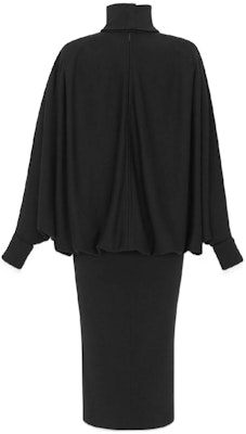 SAINT LAURENT FW22 黑色高領長袖束腰連衣裙 709455Y3B201000 Lookbook SAINT LAURENT FW22 黑色高領長袖束腰連衣裙 709455Y3B201000