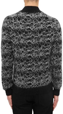 SAINT LAURENT FW22 Geometric Pattern Knit Crewneck Sweater Black 632007YARW21916 Purchase SAINT LAURENT FW22 Geometric Pattern Knit Crewneck Sweater Black 632007YARW21916