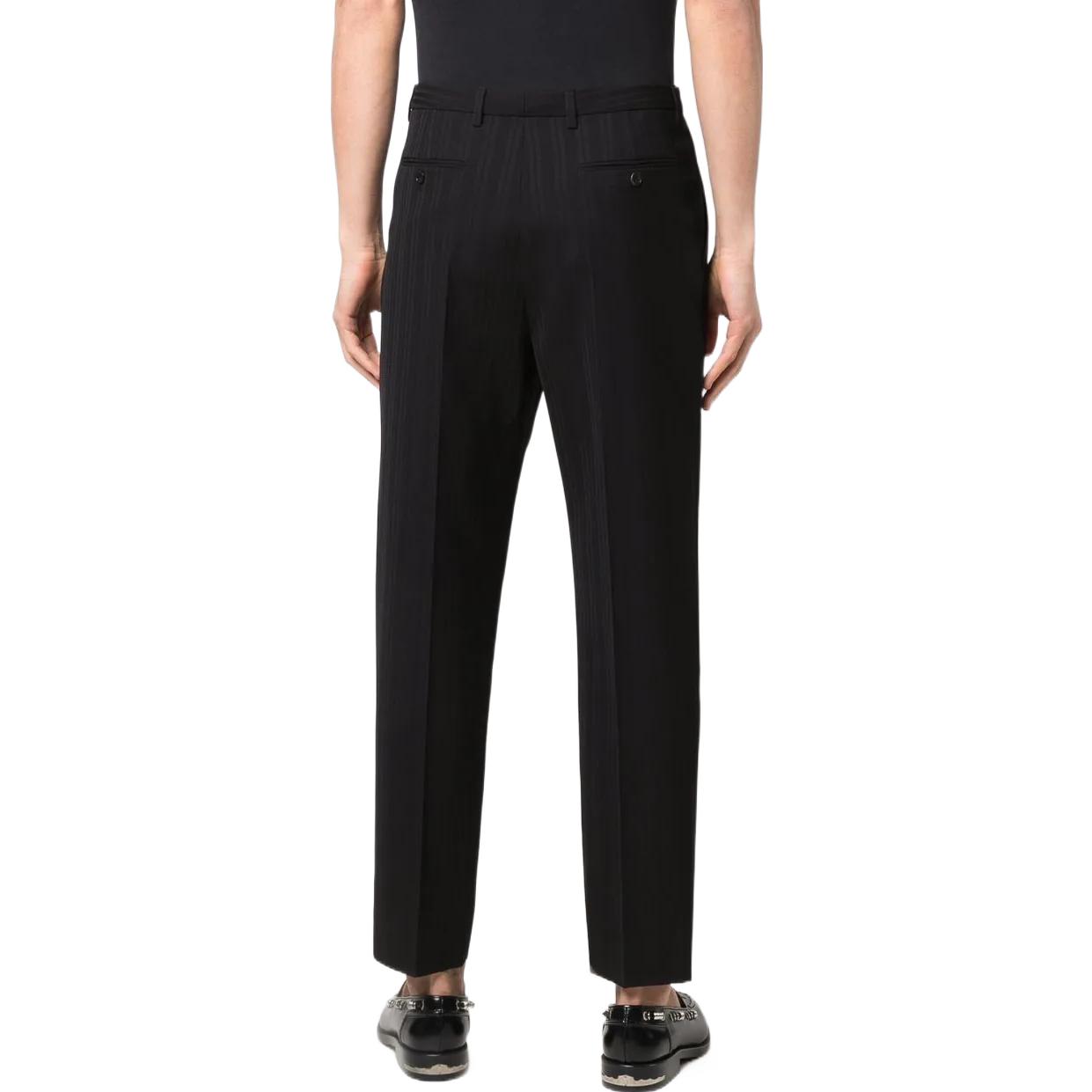 Purchase サンローラン FW22 ハイウエスト ストレートレッグ カジュアルパンツ ブラック 682379Y1E451000