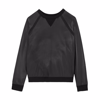 Saint Laurent FW22 Paneled Design Sweatshirt Dark Gray 713246YCBH21000