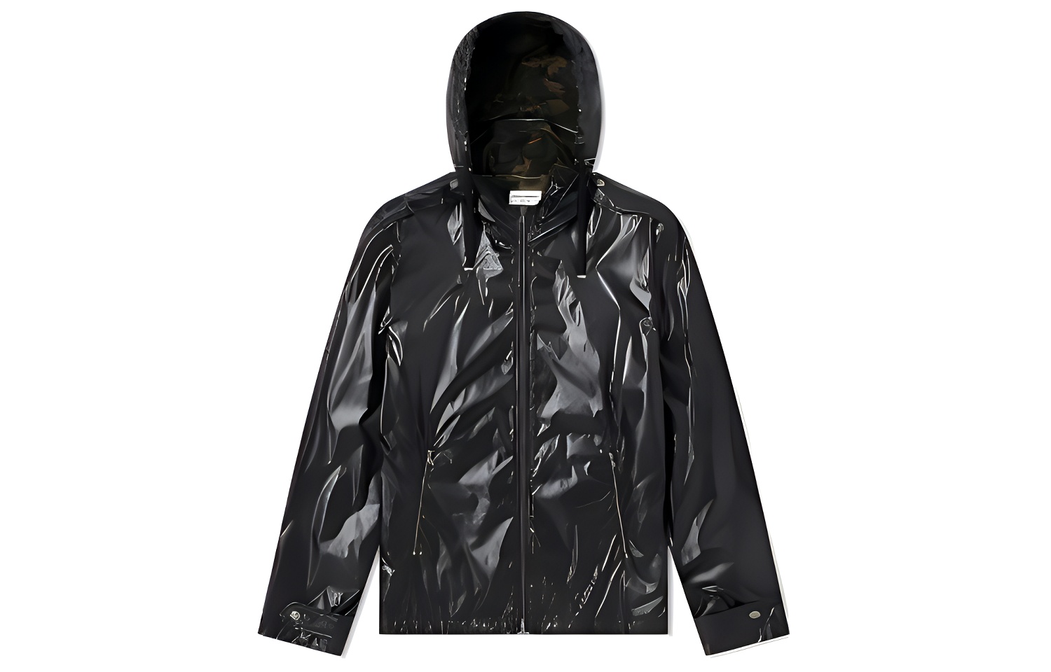 Saint Laurent FW22 Plain Zip-Up Hoodie Jacket Black 582617Y129V1000