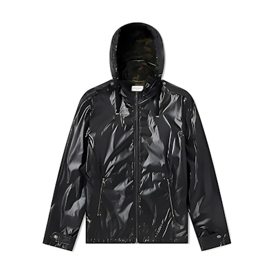 Saint Laurent FW22 Plain Zip-Up Hoodie Jacket Black 582617Y129V1000