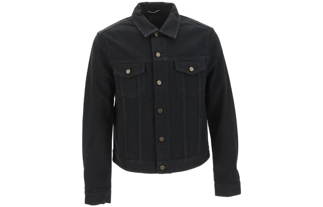 Saint Laurent FW22 Single-Breasted Casual Jacket Black Mens 695184YF8991220