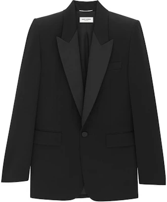 SAINT LAURENT FW23 Blazer Hitam Kasual Single-Breasted 760896Y7E631000 Buy SAINT LAURENT FW23 Blazer Hitam Kasual Single-Breasted 760896Y7E631000