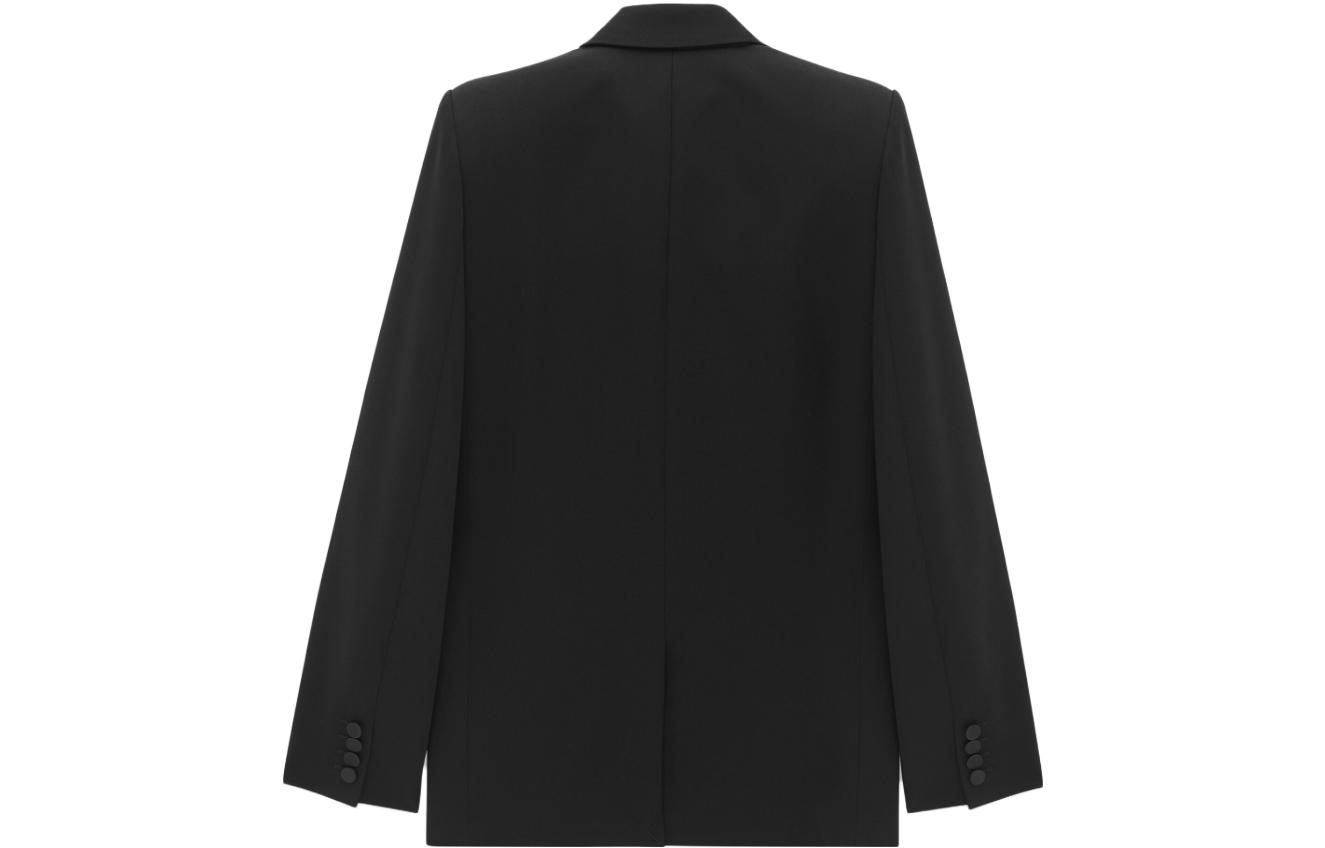 Lookbook SAINT LAURENT FW23 Blazer Hitam Kasual Single-Breasted 760896Y7E631000