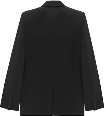 SAINT LAURENT FW23 Blazer Hitam Kasual Single-Breasted 760896Y7E631000 Lookbook SAINT LAURENT FW23 Blazer Hitam Kasual Single-Breasted 760896Y7E631000