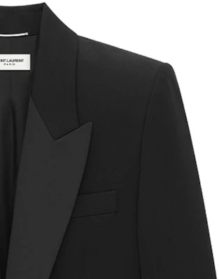 SAINT LAURENT FW23 Blazer Hitam Kasual Single-Breasted 760896Y7E631000 Purchase SAINT LAURENT FW23 Blazer Hitam Kasual Single-Breasted 760896Y7E631000