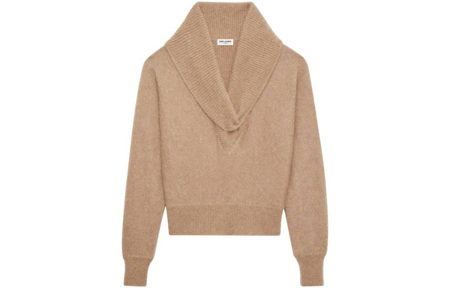 SAINT LAURENT FW23  Camel Loose Knit Pullover Sweater 751095Y76FA2645