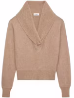 SAINT LAURENT FW23 Camel Loose Knit Pullover Sweater 751095Y76FA2645 SAINT LAURENT FW23 Camel Loose Knit Pullover Sweater 751095Y76FA2645