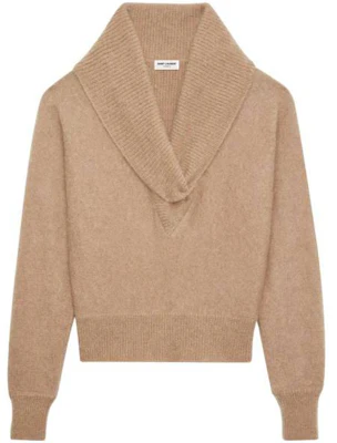 SAINT LAURENT FW23 Camel Loose Knit Pullover Sweater Lelaki 751095Y76FA2645 Buy SAINT LAURENT FW23 Camel Loose Knit Pullover Sweater Lelaki 751095Y76FA2645