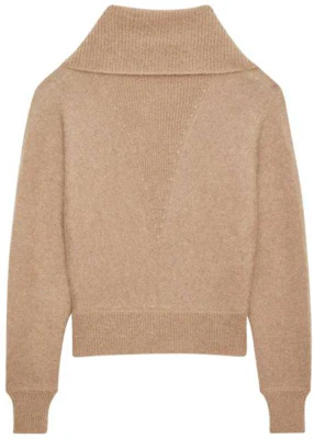 SAINT LAURENT FW23 Camel Loose Knit Pullover Sweater Lelaki 751095Y76FA2645 Lookbook SAINT LAURENT FW23 Camel Loose Knit Pullover Sweater Lelaki 751095Y76FA2645