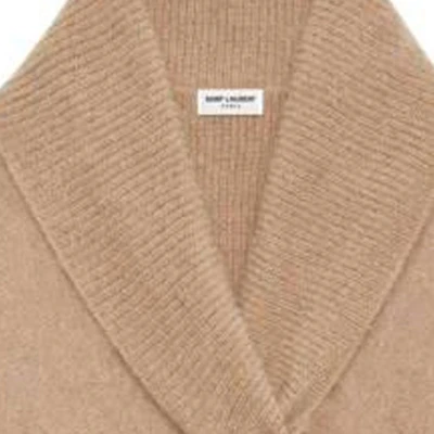 SAINT LAURENT FW23 Camel Loose Knit Pullover Sweater Lelaki 751095Y76FA2645 Purchase SAINT LAURENT FW23 Camel Loose Knit Pullover Sweater Lelaki 751095Y76FA2645