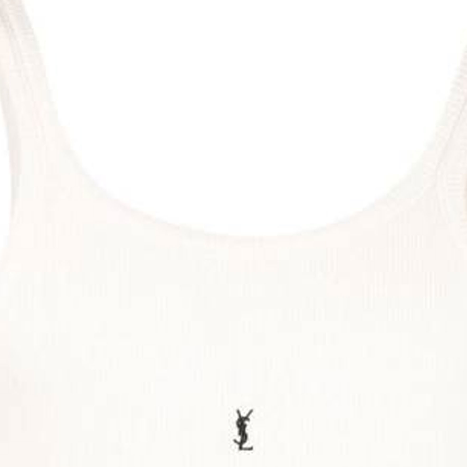 Details for サンローラン FW23 ホワイト リブ付きロゴ刺繍スリーブレスタンクトップ 761275Y37EC9744