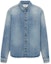 Order SAINT LAURENT FW23 Embroidered Logo Denim Shirt Men’s Blue Long Sleeve 753029Y07JA5018