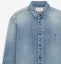 Details for SAINT LAURENT FW23 Embroidered Logo Denim Shirt Men’s Blue Long Sleeve 753029Y07JA5018