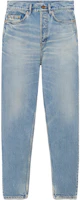 Order SAINT LAURENT 高腰錐形男士牛仔褲 淺藍 (FW23系列) 751031Y23LA5022