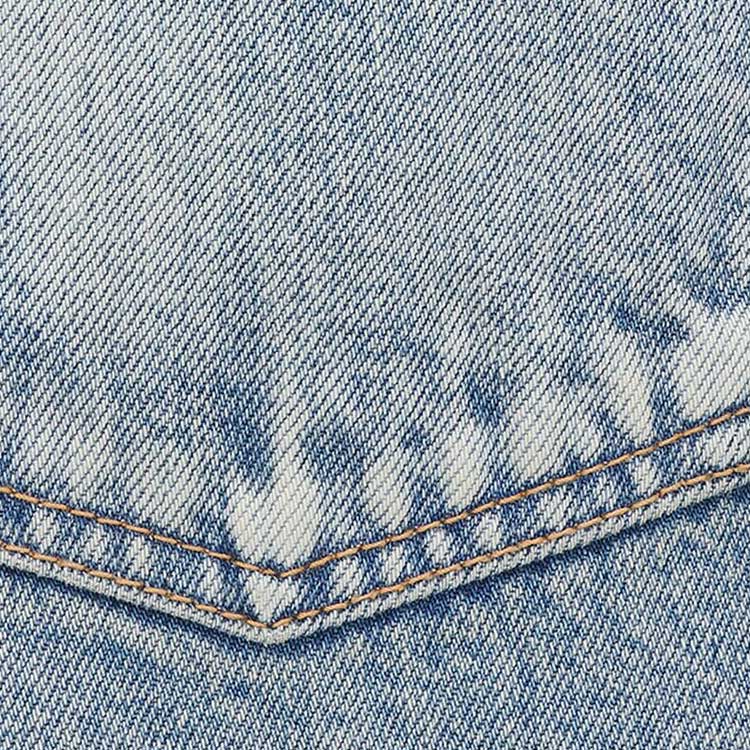 Shop SAINT LAURENT FW23 Jeans Denim Pria High-Waisted Tapered Biru Muda 751031Y23LA5022