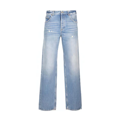 SAINT LAURENT FW23 Loose Fit Mid-Rise Wide-Leg Jeans Men’s Blue 757276-Y04PH-4598