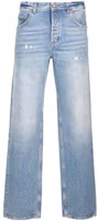 Order SAINT LAURENT FW23 男士藍色寬鬆中腰寬管牛仔褲 757276-Y04PH-4598