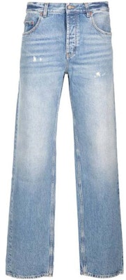 SAINT LAURENT FW23 Loose Fit Mid-Rise Wide-Leg Jeans Men’s Blue 757276-Y04PH-4598 Order SAINT LAURENT FW23 Loose Fit Mid-Rise Wide-Leg Jeans Men’s Blue 757276-Y04PH-4598