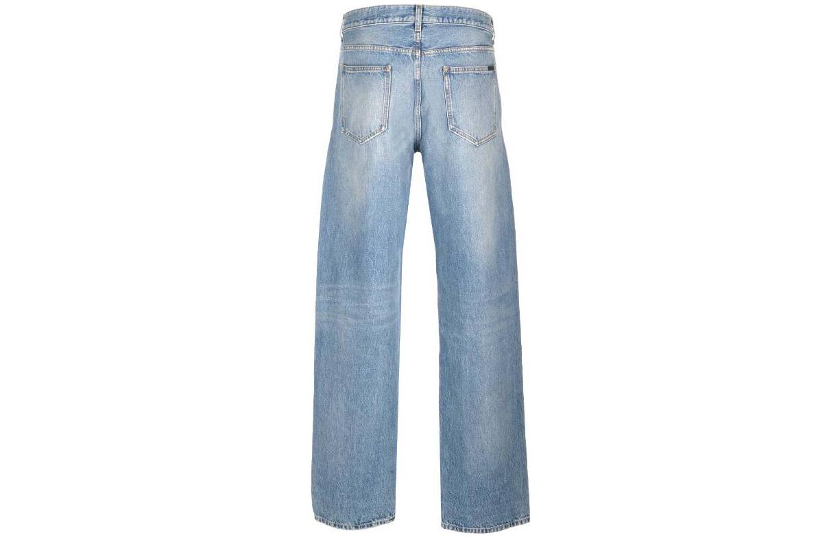 Lookbook SAINT LAURENT FW23 Loose Fit Mid-Rise Wide-Leg Jeans Men’s Blue 757276-Y04PH-4598