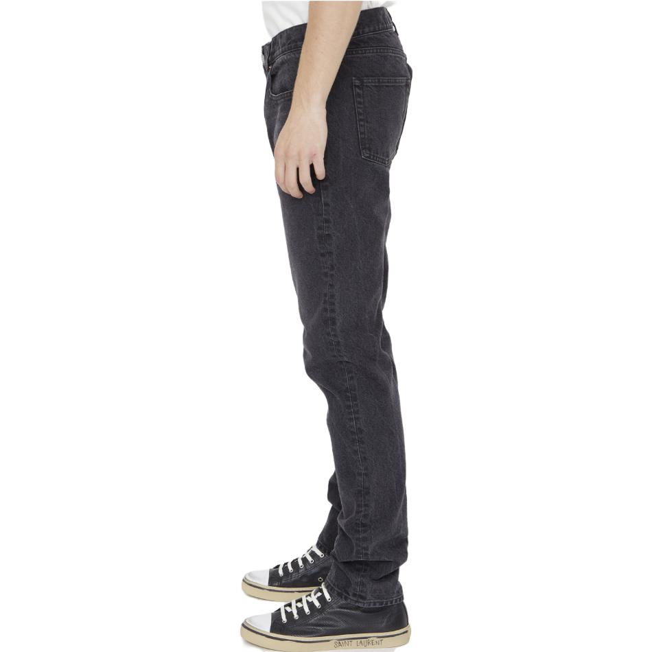Purchase SAINT LAURENT FW23 Low-Rise Straight Leg Grey Jeans for Men. 597052Y06CA1319