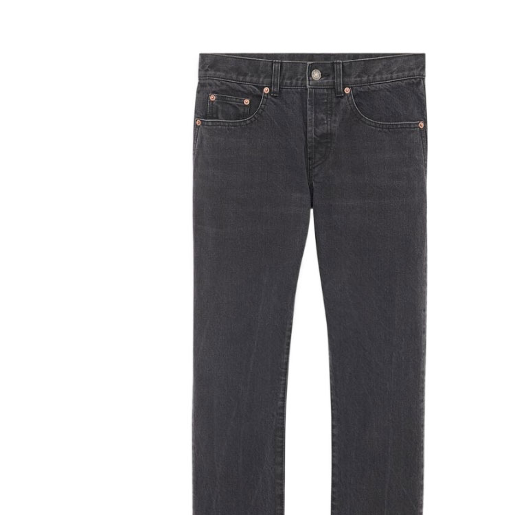Sizing SAINT LAURENT FW23 Low-Rise Straight Leg Grey Jeans for Men. 597052Y06CA1319