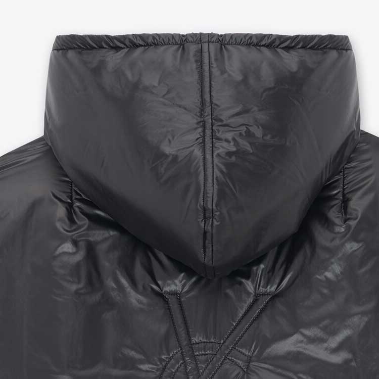 Sizing 생로랑 FW23 솔리드 백 로고 후디 재킷 남성 블랙 758264Y5F651000