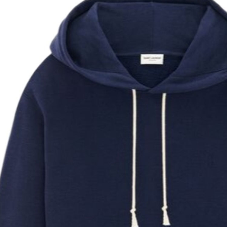 Purchase Sudadera Casual con Capucha y Cordón Azul Saint Laurent FW23 Color Sólido. 778464Y36SW4140