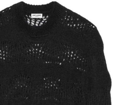 SAINT LAURENT FW23 Solid Knit Pullover Sweater Black Crewneck. 757039Y76EZ1000 Shop SAINT LAURENT FW23 Solid Knit Pullover Sweater Black Crewneck. 757039Y76EZ1000