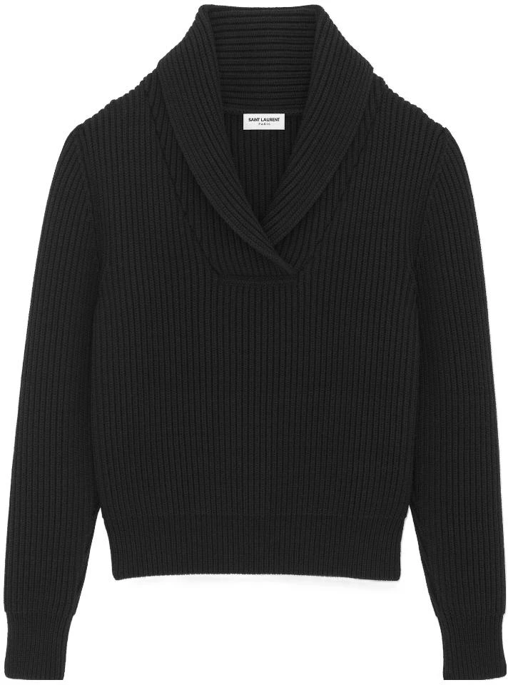saint-laurent-fw-23-solid-ribbed-knit-shawl-collar-sweater-men-s-black-750969-y76-er-1000