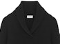 Shop SAINT LAURENT FW23 Solid Ribbed Knit Shawl Collar Sweater Men’s Black 750969Y76ER1000