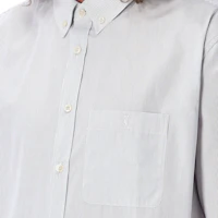 Shop SAINT LAURENT FW23 Solid White Button-Up Long Sleeve Shirt for Men 712700Y1H499019