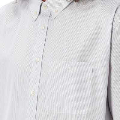 SAINT LAURENT FW23 Solid White Button-Up Long Sleeve Shirt for Men 712700Y1H499019 Shop SAINT LAURENT FW23 Solid White Button-Up Long Sleeve Shirt for Men 712700Y1H499019