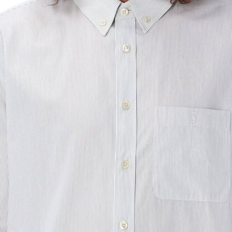 Details for SAINT LAURENT FW23男士純白長袖襯衫 712700Y1H499019