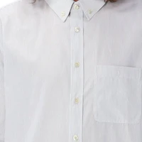 Details for SAINT LAURENT FW23 Solid White Button-Up Long Sleeve Shirt for Men 712700Y1H499019