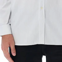 Cheap SAINT LAURENT FW23 Solid White Button-Up Long Sleeve Shirt for Men 712700Y1H499019
